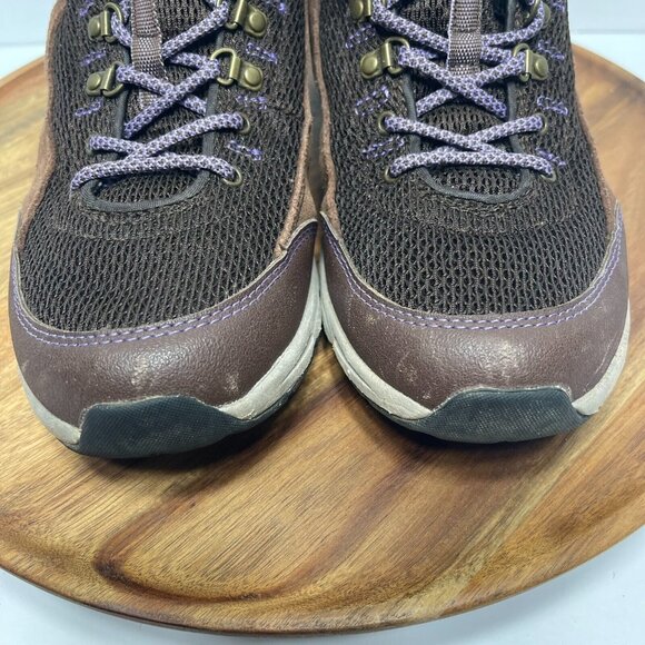 Vionic Cypress Brown Suede Purple Hiking Boot Sneaker Shoes Women's Size 8.5 - Picture 9 of 16